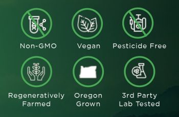 Non-GMO, Vegan, Pesticide Free, Regenerativey Farmed, 3rd PArty Lab Tested Icons Non-GMO, Vegan, Pesticide Free, Regenerativey Farmed, 3rd PArty Lab Tested Icons